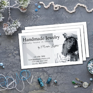 Elegante handgemaakte sieraden visitekaartje