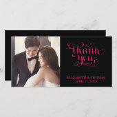 ELEGANTE HANDGESCHREVEN SCRIPT FOTO BEDANKKAART (Voorkant / Achterkant)