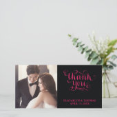 ELEGANTE HANDGESCHREVEN SCRIPT FOTO BEDANKKAART (Staand voorkant)