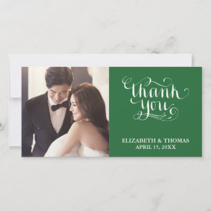 ELEGANTE HANDGESCHREVEN SCRIPT FOTO DANKKAART BEDANKKAART