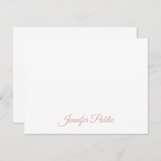 Elegante Handgeschreven Script Naam Tekst Sjabloon (Voorkant / Achterkant)