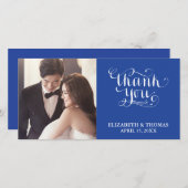 ELEGANTE HANDGESCHREVEN SCRIPTFOTO DANK U KAART (Voorkant / Achterkant)