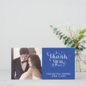 ELEGANTE HANDGESCHREVEN SCRIPTFOTO DANK U KAART (Staand voorkant)