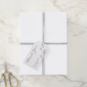 Elegante handgetekende bloem. Airy bruiloft dank u Cadeaulabel (Met Touw)