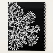 Elegante handgetekende bloem en Paisley Planner (Achterkant)