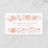 Elegante handgetekende botanische bloemlijnkunst G Visitekaartje (Voorkant)