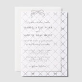 Elegante handgetekende trouwboog aangepaste tekst  vellum uitnodigingen (Offset (Uitnodiging))