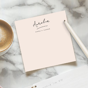 Elegante handtekening gepersonaliseerde briefpapie notitiekaartje