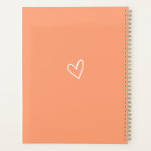 Elegante handtekening script perzik bruiloft planner (Achterkant)