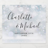 Elegante handtekening script winter sneeuwvlokken  bier etiket (Enkel label)