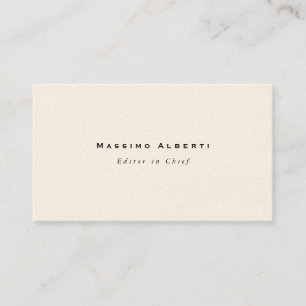 Elegante handtekeningcrème minimalistisch modern visitekaartje