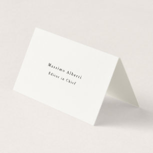 Elegante handtekeningcrème minimalistisch modern visitekaartjes