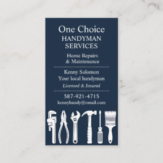 Elegante Handyman Huisreparatie & Onderhoudsservic Visitekaartje