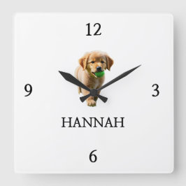 Elegante "HANNAH" gepersonaliseerd Vierkante Klok
