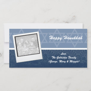 Elegante Hanukkah-foto-kaarten Feestdagenkaart