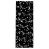 elegante HAPPY-belettering! | Wijn Cadeautas (Voorkant)
