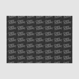 elegante Happy Birthday bericht Tissuepapier