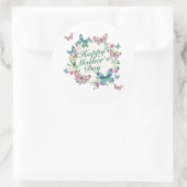 Elegante Happy Moederdag Floral Sticker Seal (Tas)