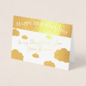 Elegante Happy Moederdag voor schoondochter Folie Kaarten (Voorkant)