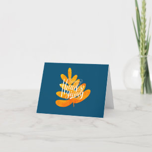 Elegante Happy Thanksgiving op het blad herfst Feestdagen Kaart