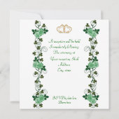 Élégante harpe Faire-part de mariage irlandaise (Dos)