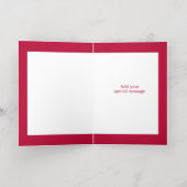 Elegante Hart Bloem Gepersonaliseerde Folie Kaart (Binnenlaag)