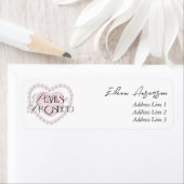 Elegante Hart Parels Prosecco Bruisende Bruidsborr Etiket (Insitu)