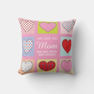 Elegante Hartelijke Moederdag Design Kussen