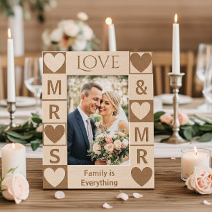 Elegante harten, gepersonaliseerde Passen getrouwd Gegraveerde Lijstjes