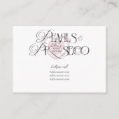 Elegante Hartparels Prosecco Bruisende Bruidsfeest Informatiekaartje (Voorkant)