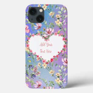 Elegante Hartvormige Bloemlijst Frame: voor Iedere iPhone 13 Hoesje