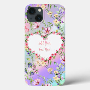 Elegante Hartvormige Bloemlijst Frame: voor Iedere iPhone 13 Hoesje