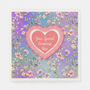 Elegante Hartvormige Bloemlijst Frame: voor Iedere Servet