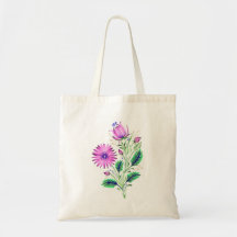 Elegante hedendaagse paarse bloemen boeket tas