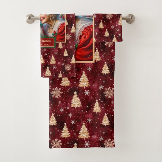 Elegante heer en mevrouw Claus  badhanddoek Bad Handdoek (Insitu)