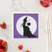 Elegante  heks Silhouette Halloween Servet (Insitu)