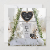 Elegante heldere bloemen zwangerschap aankondiging (Voorkant)