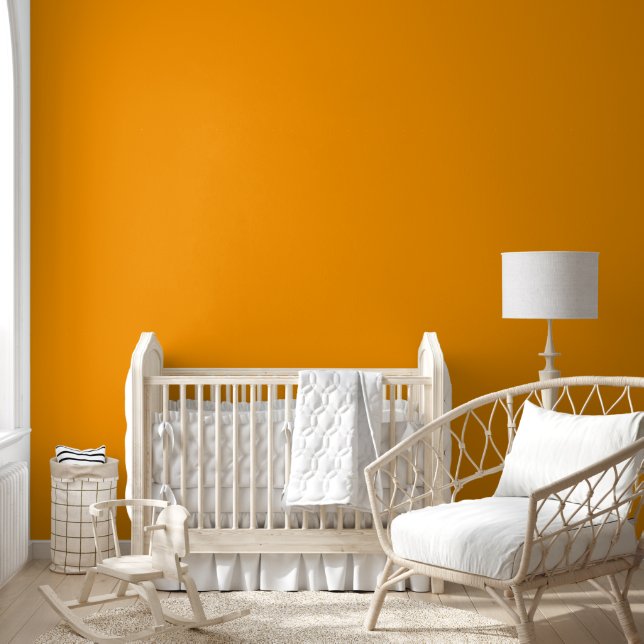 Elegante heldere Oranje effen kleur Behang (Kinderen)