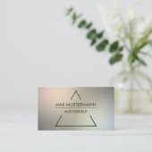 Elegante helle moderne pyramide Visitenkarten Visitekaartje (Staand voorkant)