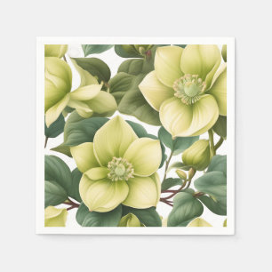 Elegante Hellebore Bloemen Servet