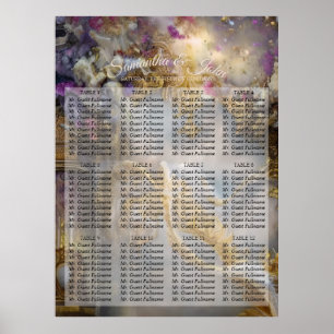 Elegante hemels gouden poort, gouden tekst poster