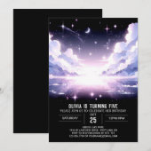 Elegante Hemelse Digitale Verjaardag Kaart (Voorkant / Achterkant)