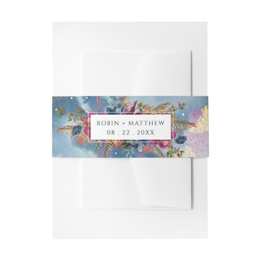 Elegante hemelse Waterverf en mystieke tuin Uitnodigingen Wikkel (Voorkant Voorbeeld)