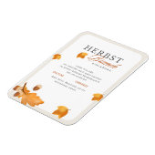 Elegante Herbst Brunch Einladung Creme & Orange Magneet (Linkerzijde)