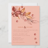 Elegante herfst Aarde Toon Terracotta Bruiloft Kaart (Voorkant)