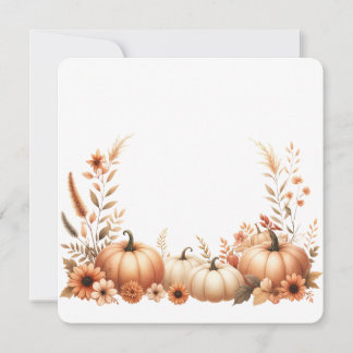 Elegante herfst aquarelillustratie kaart