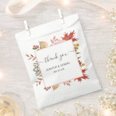Elegante herfst bladeren herfst bruiloft bedankzakje (Geknipt)