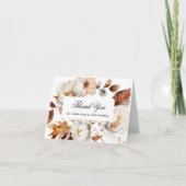 Elegante Herfst Bloemen 80e Verjaardag Bedankt (Voorkant)