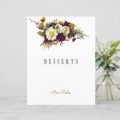 Elegante herfst bloemenchique script kookboek divi (Staand voorkant)