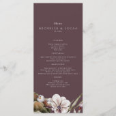 Elegante herfst bloemige bruiloft menu (Voorkant)